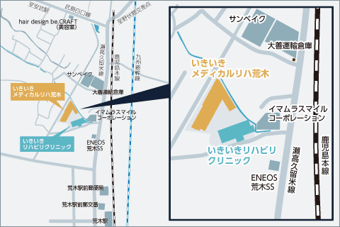 いきいきメディカルリハ荒木 地図