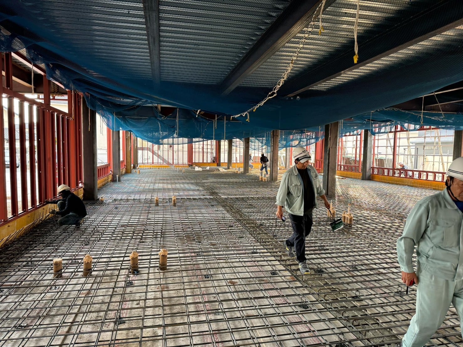 1階内部の建設中の様子
